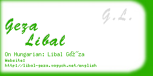geza libal business card